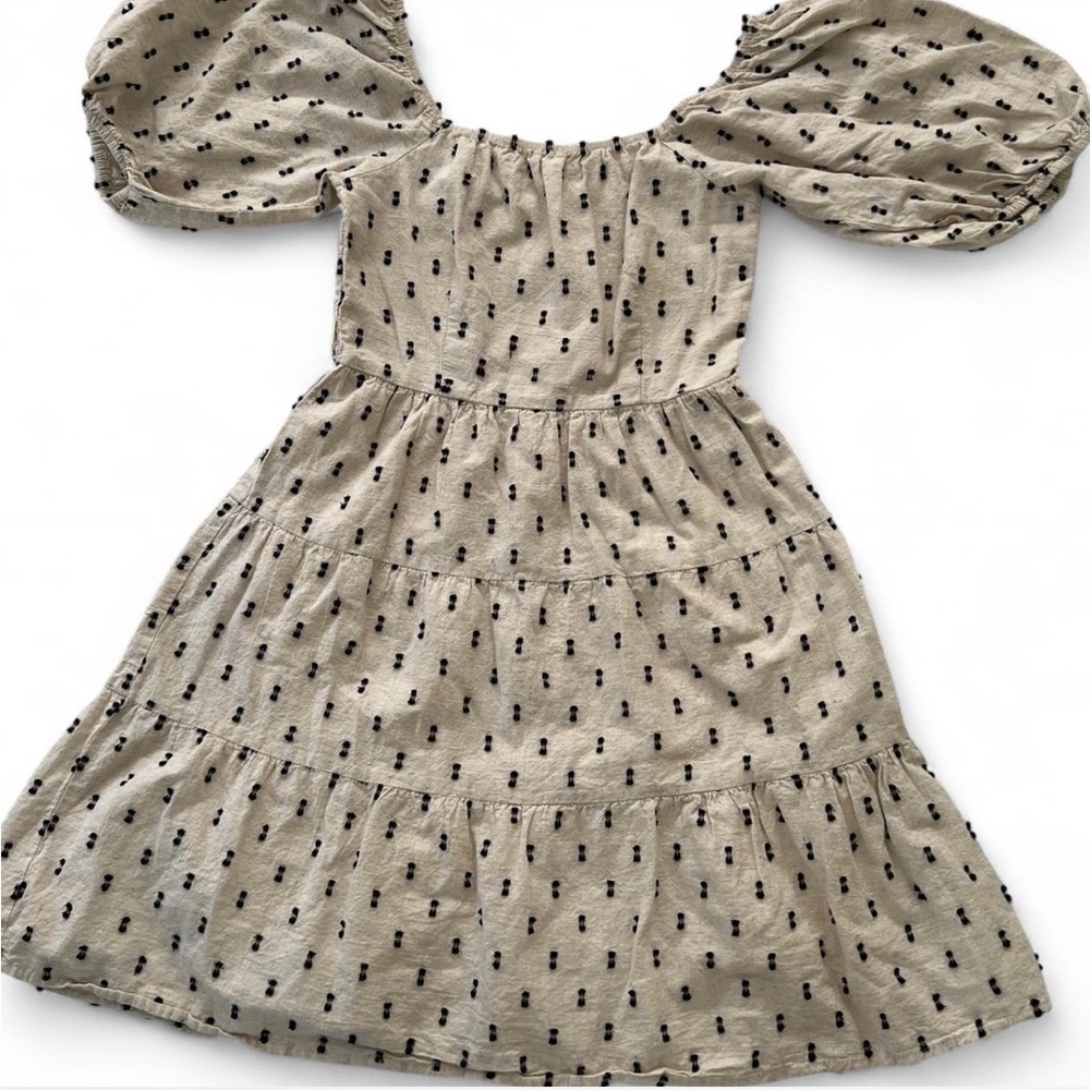 Cream Puff Sleeve Off Shoulder Midi Dress
